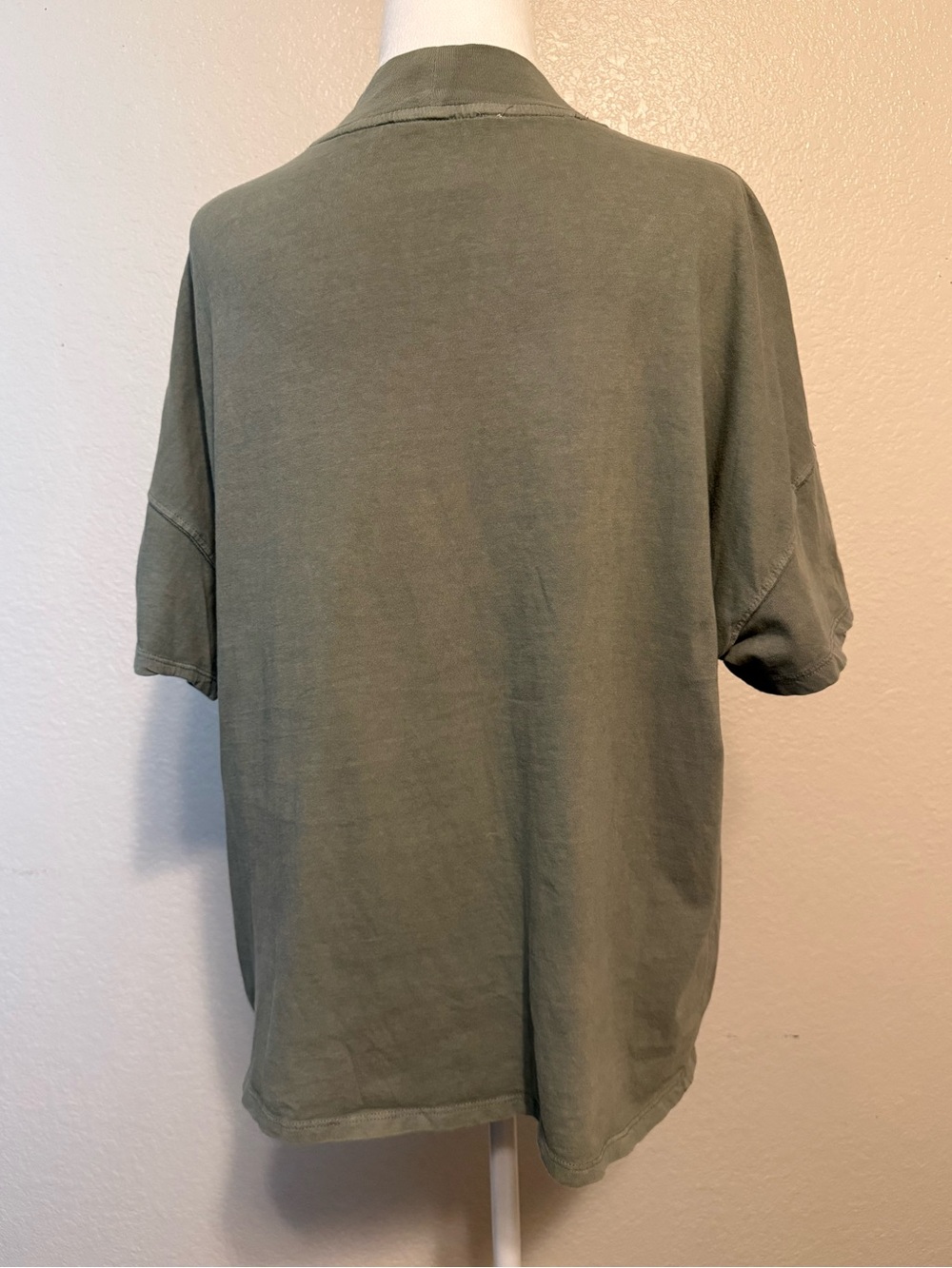 Free People We The Free Fearless Mock Neck Tee Shirt Washed Sage Green Medium - Picture 6 of 11